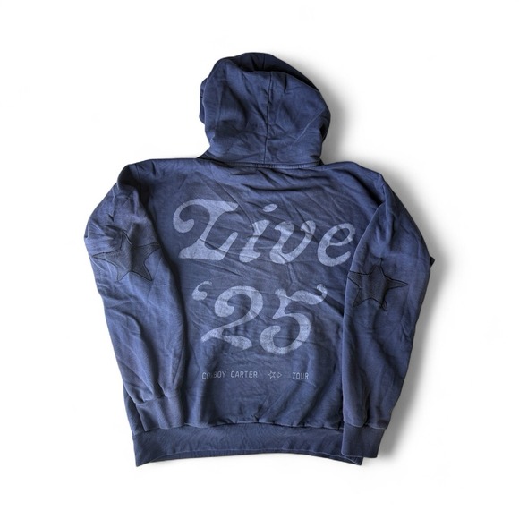 Beyoncé Cowboy Carter World Tour 2025 Official 16 Carriages Blue Hoodie Large - Picture 3 of 5